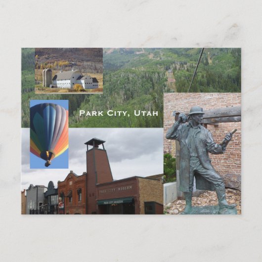 Park City Utah Souvenier Briefkaart (Voorkant)