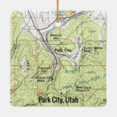 Park City Utah Topo Map Keramisch Ornament (Achterkant)
