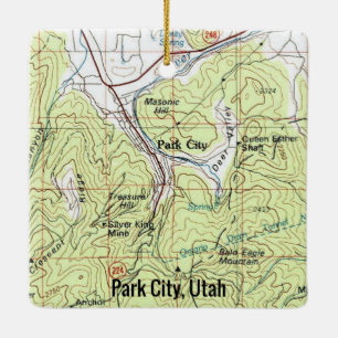 Park City Utah Topo Map Keramisch Ornament