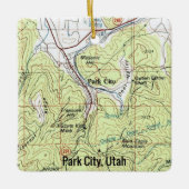 Park City Utah Topo Map Keramisch Ornament (Voorkant)
