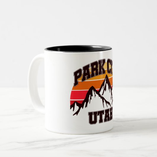 Park City, Utah Tweekleurige Koffiemok (Voorkant links)