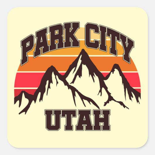 Park City, Utah Vierkante Sticker (Voorkant)