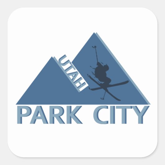 Park City Utah Vierkante Sticker (Voorkant)