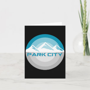Park City Utah Vintage Retro Snowboarden Skiën T Kaart