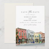 PARK CITY Utah Waterverf Mountain Save the Date Kaart (Voorkant / Achterkant)