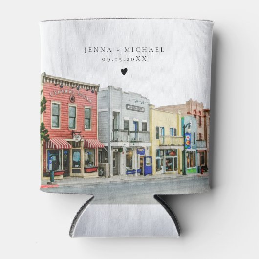 PARK CITY Utah Waterverf Painting Wedding Blikjeskoeler (Voorkant)