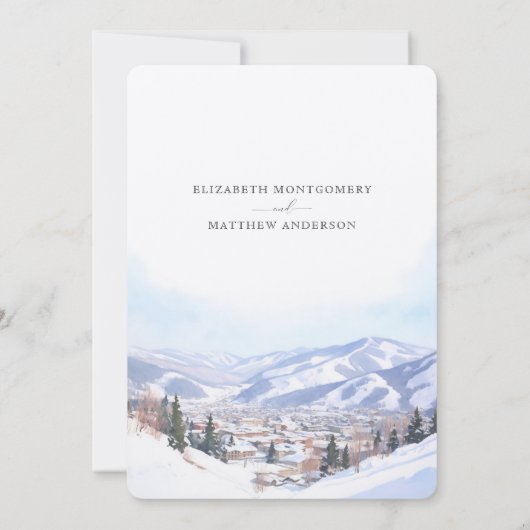 Park City, Utah Wedding Kaart (Achterkant)