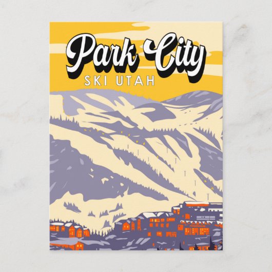 Park City Utah Winter Area  Briefkaart (Voorkant)