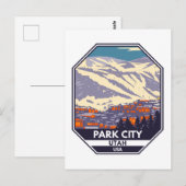 Park City Utah Winter Area Emblem Briefkaart (Voorkant / Achterkant)