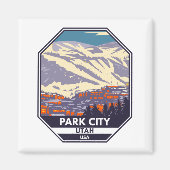 Park City Utah Winter Area Emblem Magneet (Voorkant)