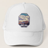 Park City Utah Winter Area Emblem Trucker Pet (Voorkant)
