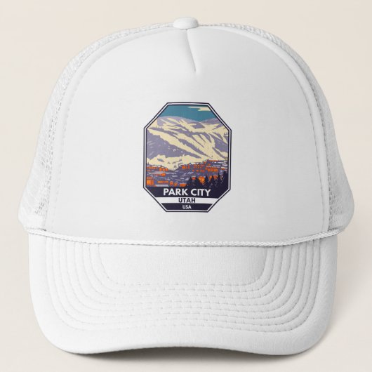 Park City Utah Winter Area Emblem Trucker Pet (Voorkant)