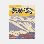 Park City Utah Winter Area Fleece Deken (Voorkant)