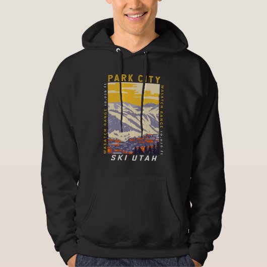 Park City Utah Winter Area Hoodie (Voorkant)