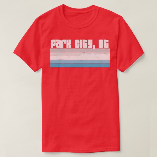 Park City Utah Winter Mountain Skiing T-shirt (Design voorkant)