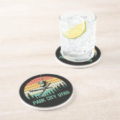 Park City Utah  Zandsteen Onderzetter (Zijkant)