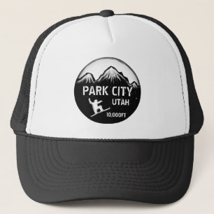 Park City Utah zwart-wit snowboardkunstwerk pet