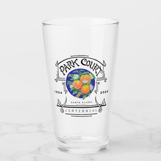 Park Court Centennial Pint Glass Glas (Voorkant)