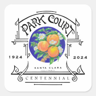 Park Court Centennial Vierkante Sticker