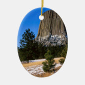 Park Devils Tower Monument Wyoming Keramisch Ornament (Voorkant)