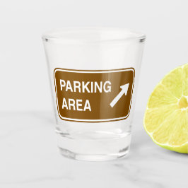 Park Drive Arrow Shot Glass - stijl van verkeersbo Glas