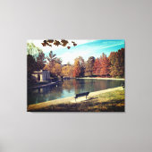 Park en Lake Stretched Canvas Afdruk (Voorkant)