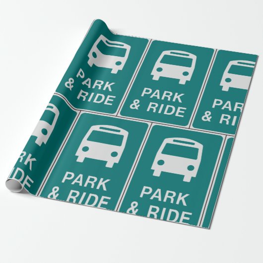 Park en Ride Sign Cadeaupapier (Uitgerold)