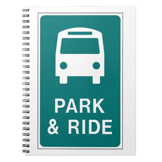 Park en Ride Sign Notitieboek (Voorkant)