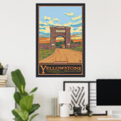 Park Entrance - Yellowstone Nat'l Park Poster (Thuiskantoor)