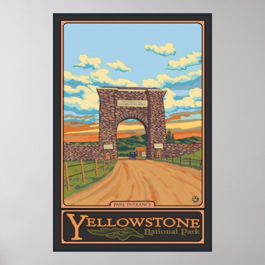 Park Entrance - Yellowstone Nat'l Park Poster (Voorkant)