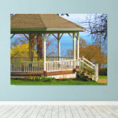 Park Gazebo Canvas Afdruk (Insitu (Houten vloer))