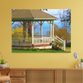 Park Gazebo Canvas Afdruk (Insitu (Woonkamer))