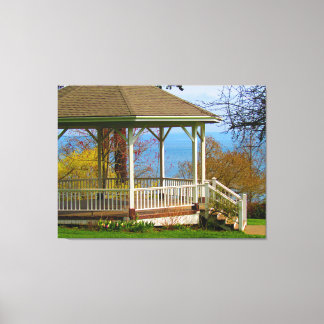 Park Gazebo Canvas Afdruk