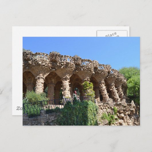 Park Güell, Barcelona Briefkaart (Voorkant / Achterkant)