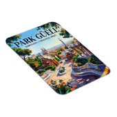 Park Güell, Barcelona, Catalonië, Spanje Spanje Magneet (Rechterzijde)