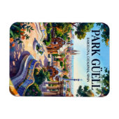 Park Güell, Barcelona, Catalonië, Spanje Spanje Magneet (Horizontaal)
