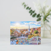 Park Guell, Barcelona, Spanje Briefkaart (Staand voorkant)