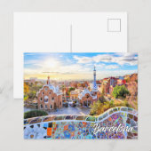 Park Guell, Barcelona, Spanje Briefkaart (Voorkant / Achterkant)