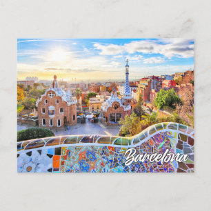 Park Guell, Barcelona, Spanje Briefkaart