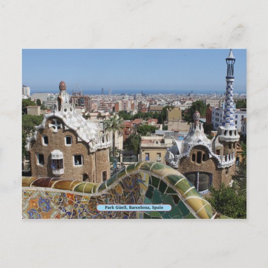 Park Güell, Barcelona, Spanje Briefkaart (Voorkant)