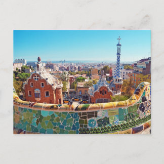 Park Guell, Barcelona - Spanje Briefkaart