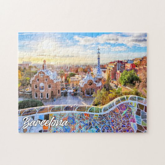 Park Guell, Barcelona, Spanje Legpuzzel (Horizontaal)