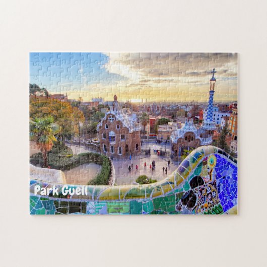 Park Güell, Barcelona, Spanje Legpuzzel (Horizontaal)