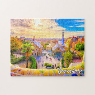 Park Guell, Barcelona, Spanje Legpuzzel