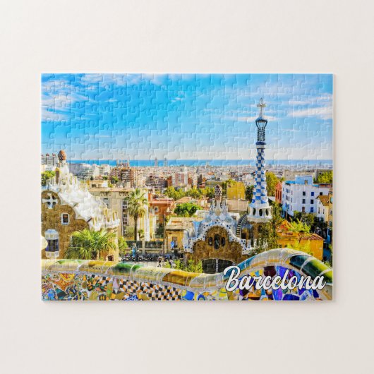 Park Guell, Barcelona, Spanje Legpuzzel (Horizontaal)