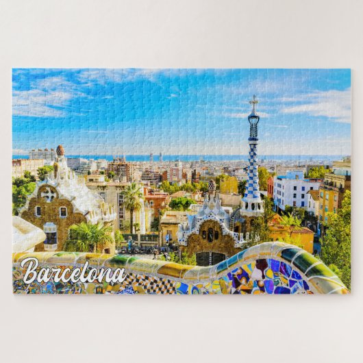 Park Guell, Barcelona, Spanje Legpuzzel (Horizontaal)