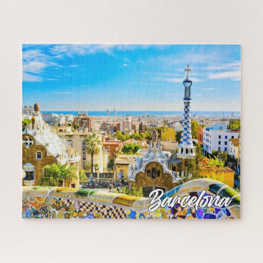 Park Guell, Barcelona, Spanje Legpuzzel (Horizontaal)