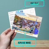 Park Guell Barcelona Spanje Modern Briefkaart