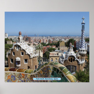 Park Güell, Barcelona, Spanje Poster