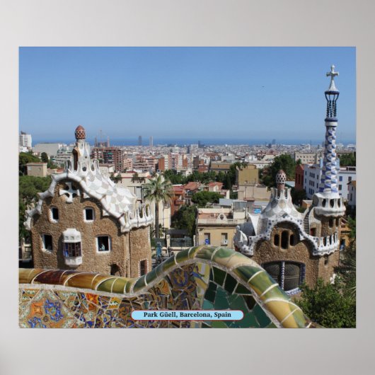 Park Güell, Barcelona, Spanje Poster (Voorkant)
